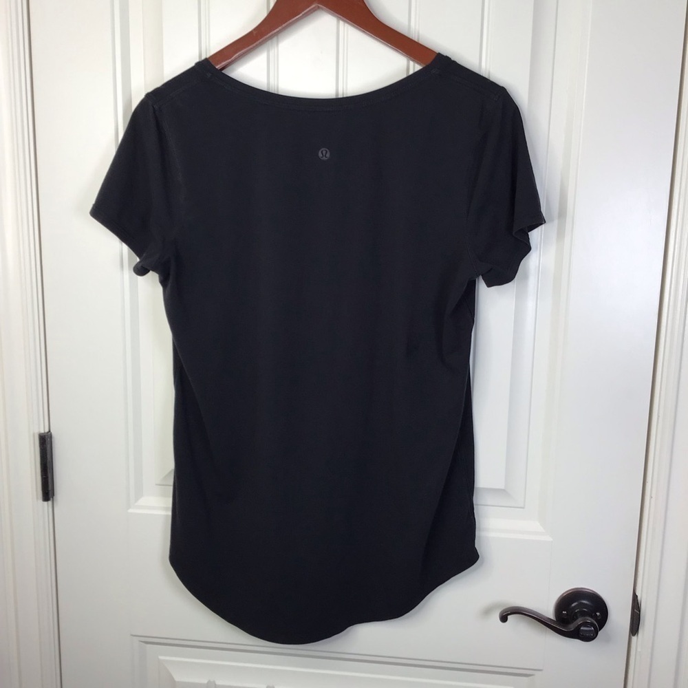 Lululemon Black V Neck Short Sleeve T-Shirt. - Picture 6 of 6